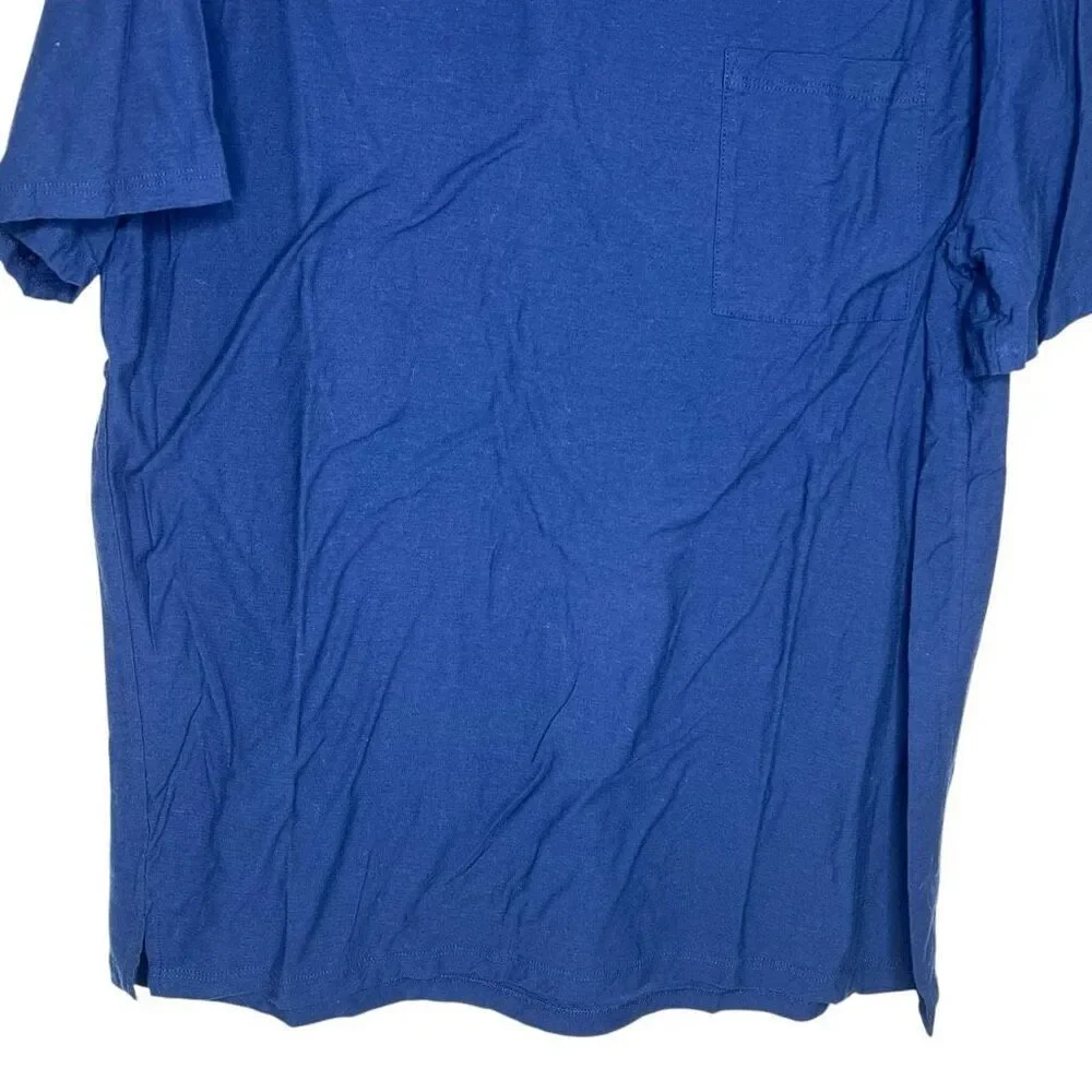 Lahgo Men’s XXL Navy Blue Pocket T-Shirt Supima Cotton Blend